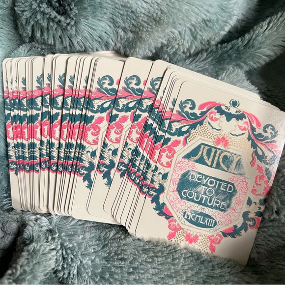 Rare OG Y2K Juicy Couture Marie Antoinette Playing Cards with Suede Case - Picture 2 of 12